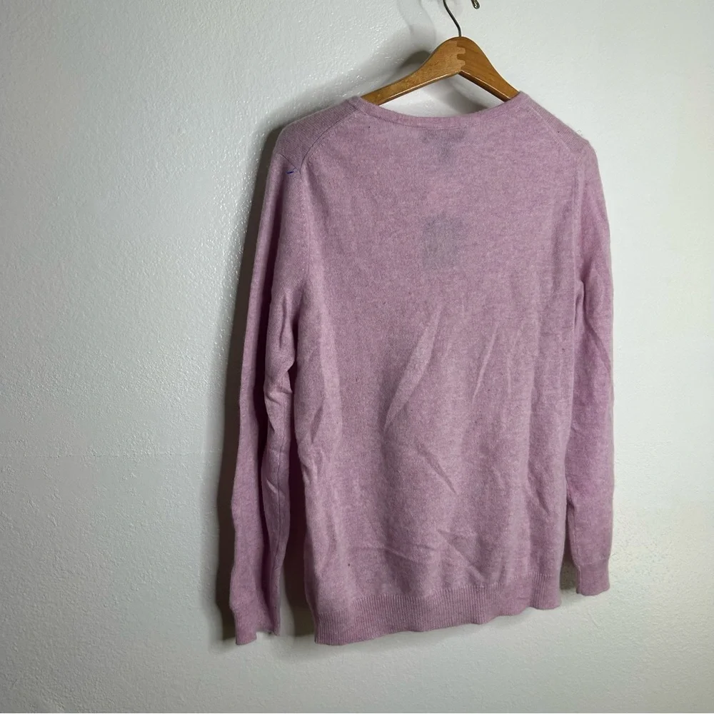 NWT Charter Club 100% Cashmere Pink Pullover Sweater XL FLAWED